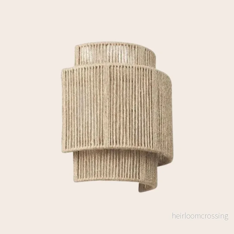 Nutida Flätad Rattan Vägglampa – WeaveGlow