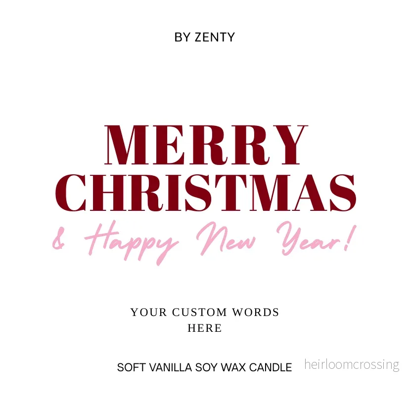 Personalised Merry Christmas Scented Candle Personalised Merry Christmas Scented Candle