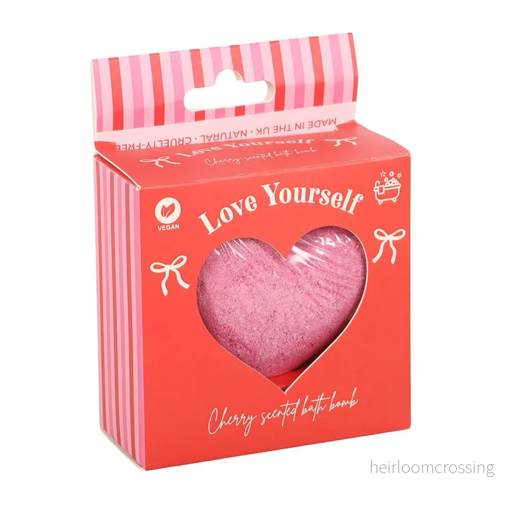 Hjärtformad badbomb – Cherry Self Love 65 g Hjärtformad badbomb – Cherry Self Love 65 g