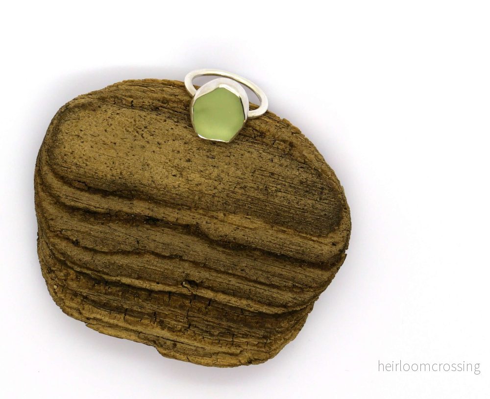 Silverring med strandglas Bedarra Silverring med strandglas Bedarra