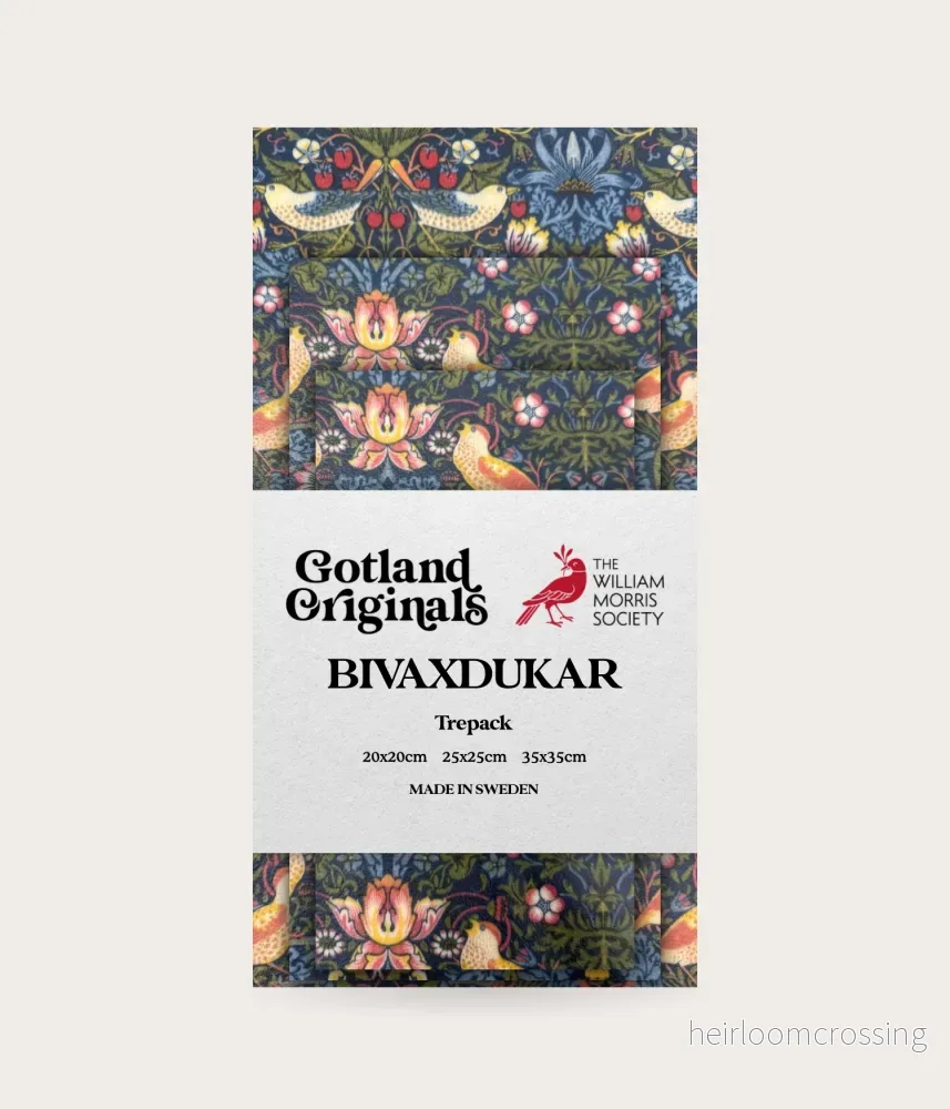 Bivaxduk William Morris Strawberry Thief Blue 3-pack Bivaxduk William Morris Strawberry Thief Blue 3-pack