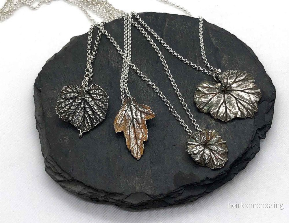 Silverhalsband med pelargonblad nr 5 - Bild 3