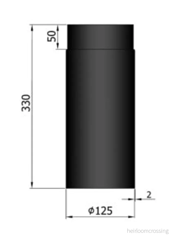 Rökrör Kaminex Rak längd