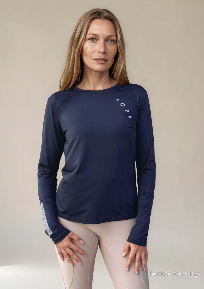 LIQUID FIT navy långärmad funktionstopp