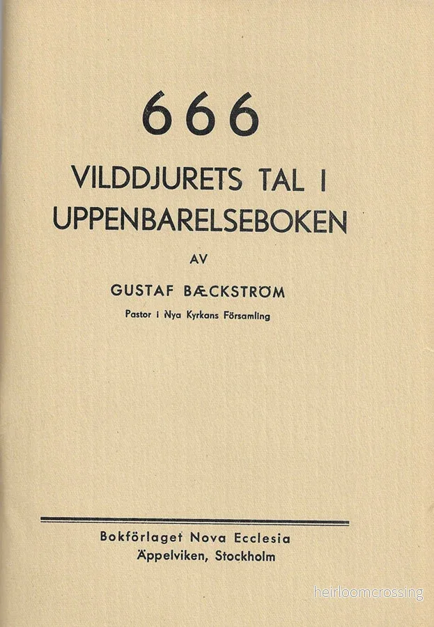 666 Vilddjurets tal i Uppenbarelseboken