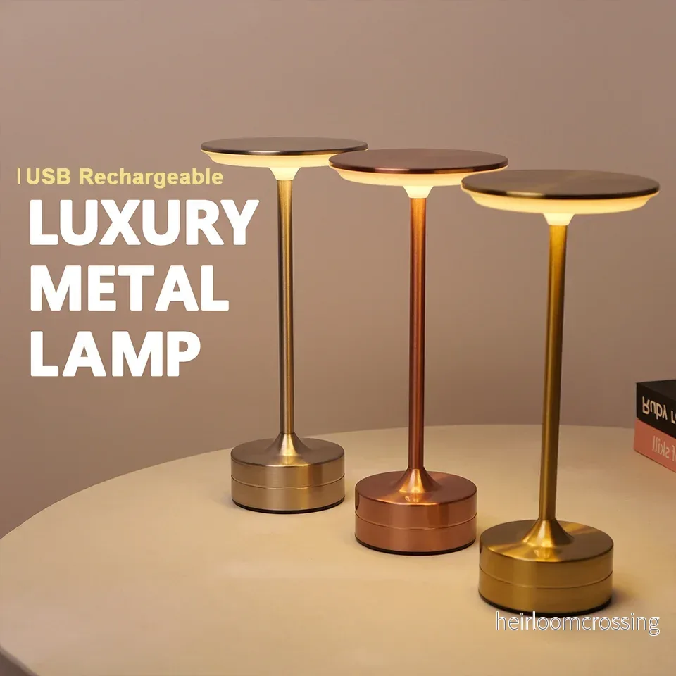 Luxe Rechargeable Metal Table Lamp – Cordless Touch LED Lamp | HomyNord Luxe Rechargeable Metal Table Lamp – Cordless Touch LED Lamp | HomyNord