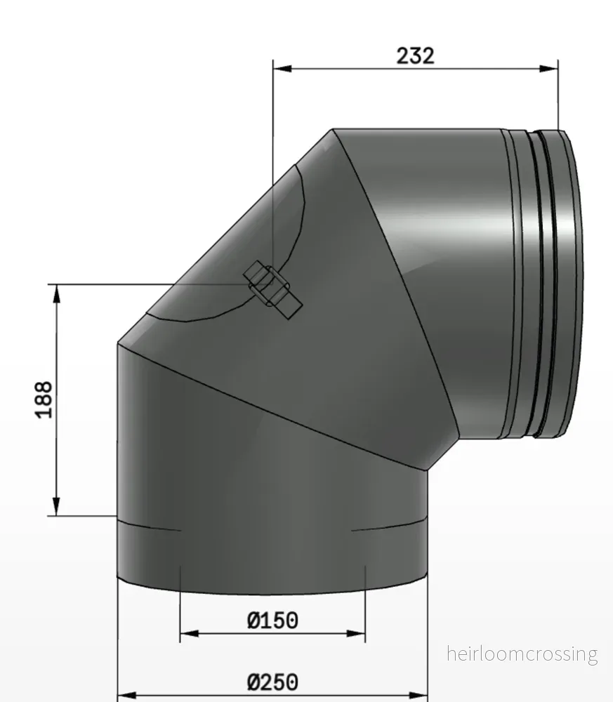 Skorsten Schiedel Rörböj PMS50/150 Skorsten Schiedel Rörböj PMS50/150