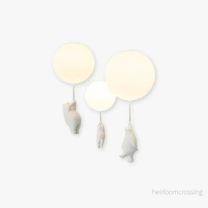 Barntaklampa med björn och ballong – CloudBear