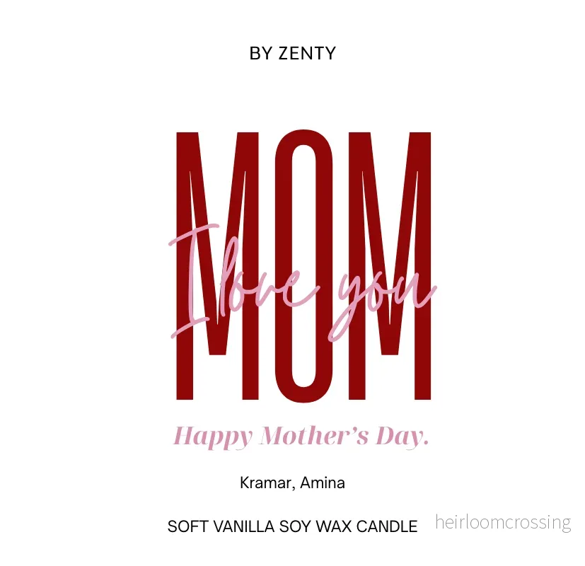 Personalised Mom I Love you Scented Candle