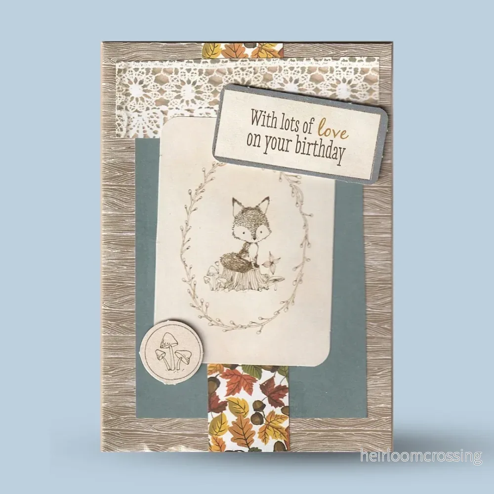 Gratulationskort A6: Höst, ”With lots of love…” Gratulationskort A6: Höst, ”With lots of love…”