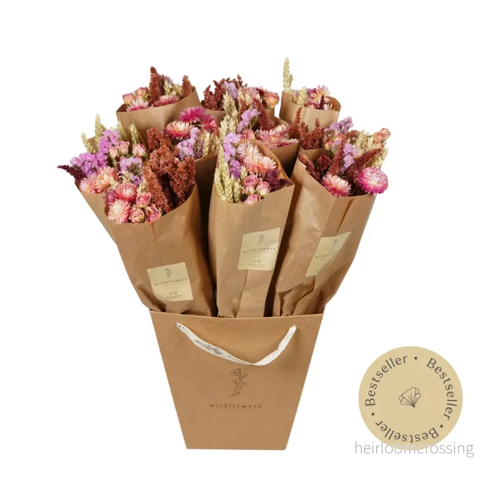 Torkade blommor - Market More - Rosa