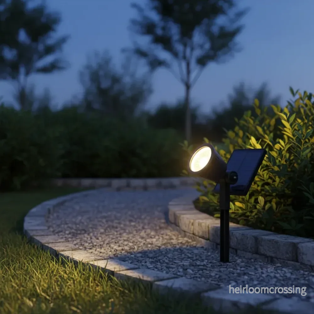Solcellsdriven trädgårdsspotlight med stolpe - Lumenova