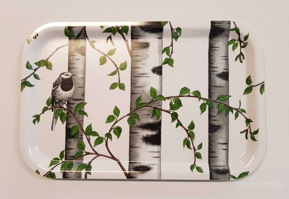 Björkdungen bricka – offwhite 33 × 21 cm