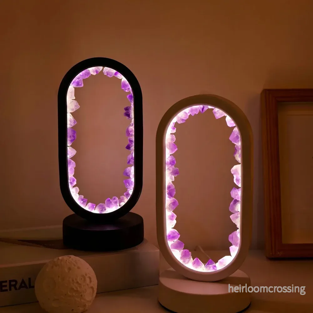 Handgjord ametistlampa – Serenith