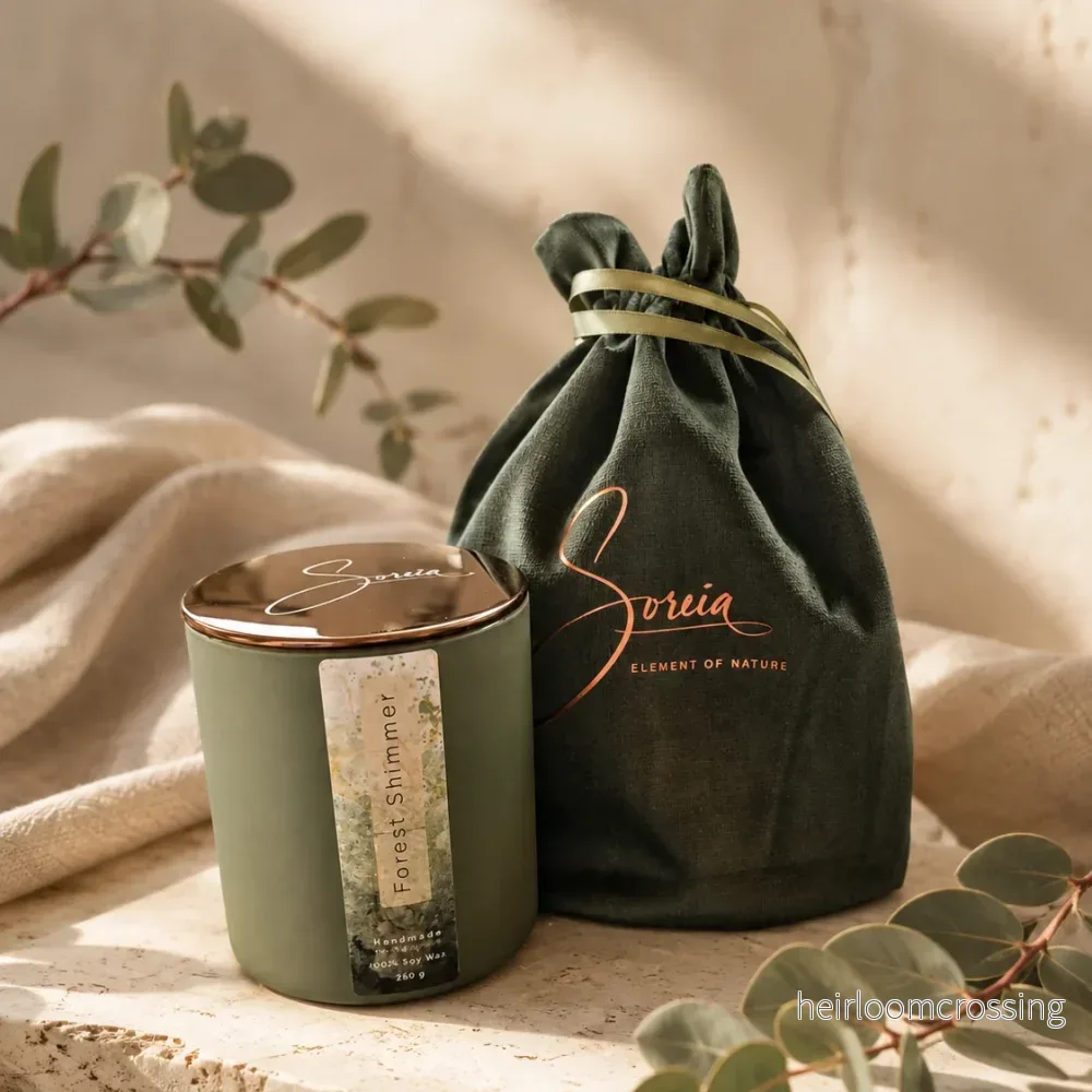 Forest Shimmer – Handgjort doftljus i 100 % sojavax, 250 g - Bild 3