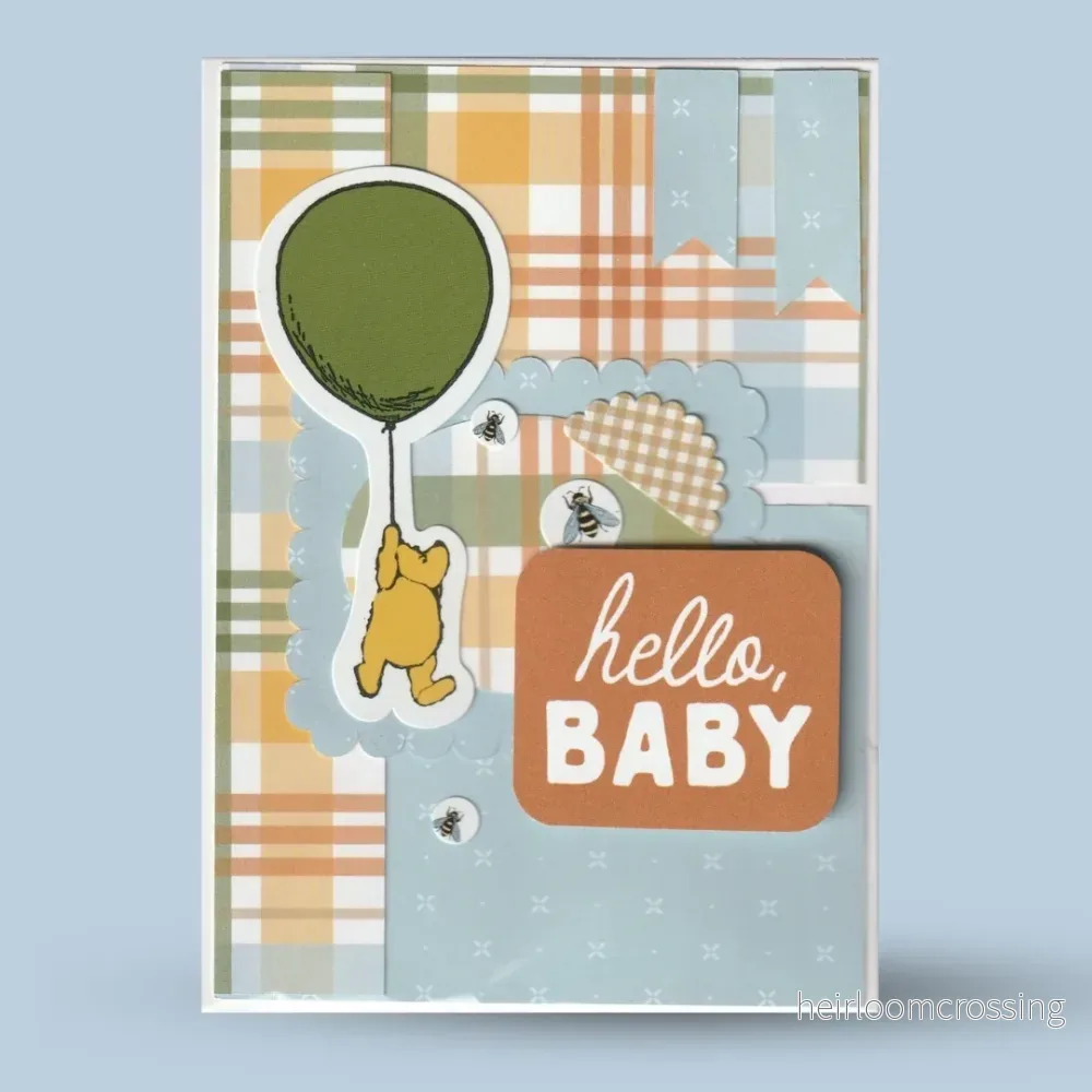 Gratulationskort A6: ”Hello baby”