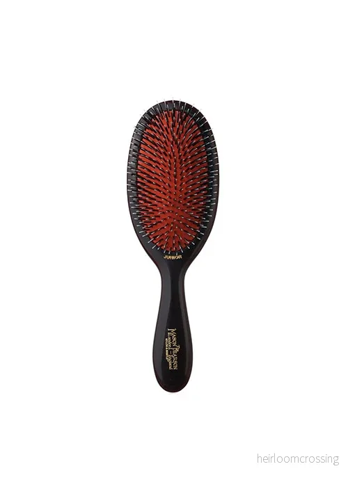 Mason Pearson BN2 Junior Bristle & Nylon, Dark Ruby
