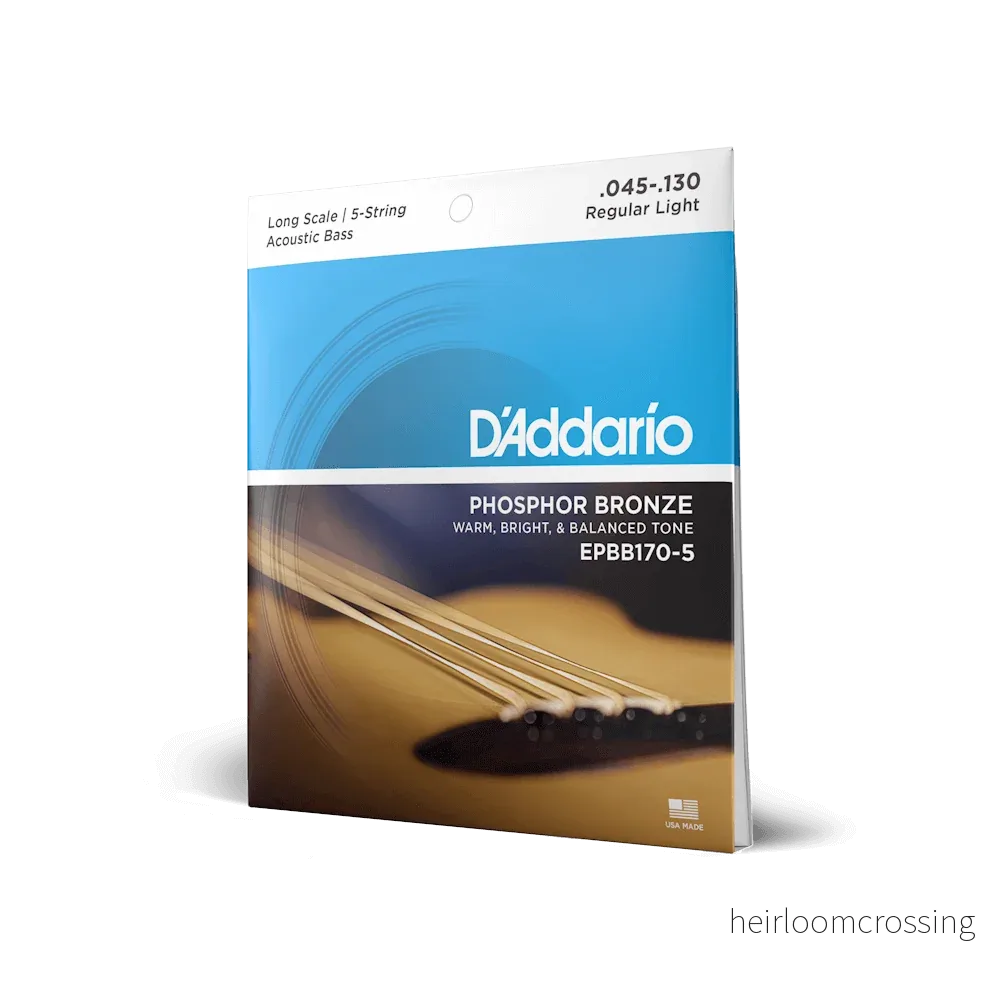 D’Addario – Vanlig lätt långskalig akustisk bas (5 strängar) D’Addario – Vanlig lätt långskalig akustisk bas (5 strängar)