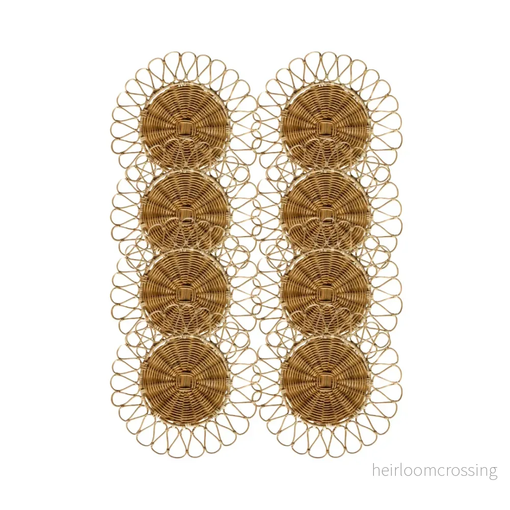 Natural rattan Charger Plate - Sun Flower - Bild 3
