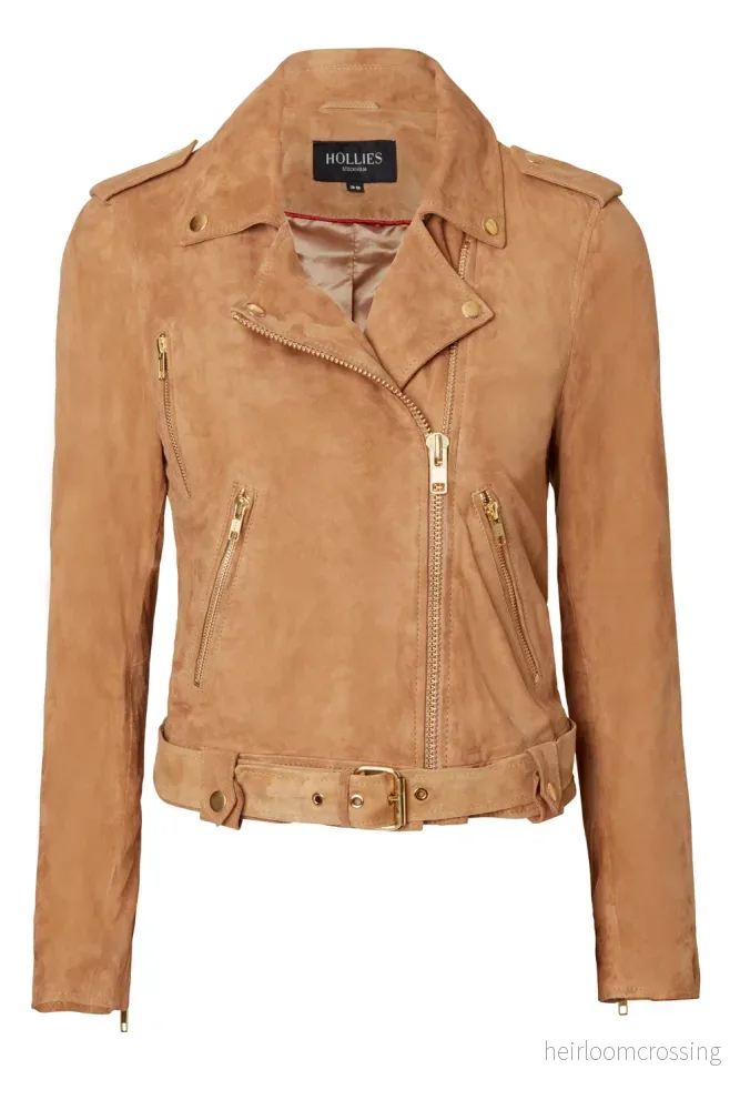HOLLIES Taylor Suede Jacket Sand HOLLIES Taylor Suede Jacket Sand