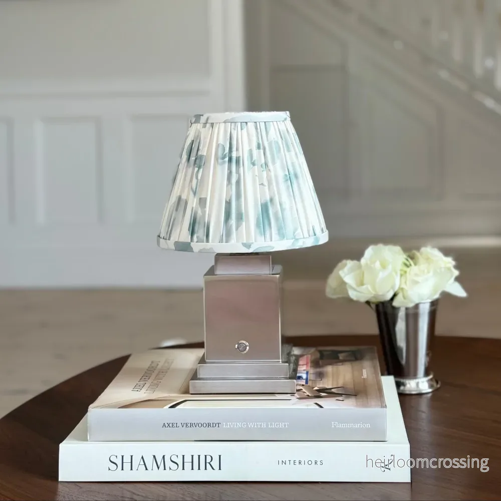 Athena Silver Rechargeable Table Lamp (Green Magnolia) Athena Silver Rechargeable Table Lamp (Green Magnolia)