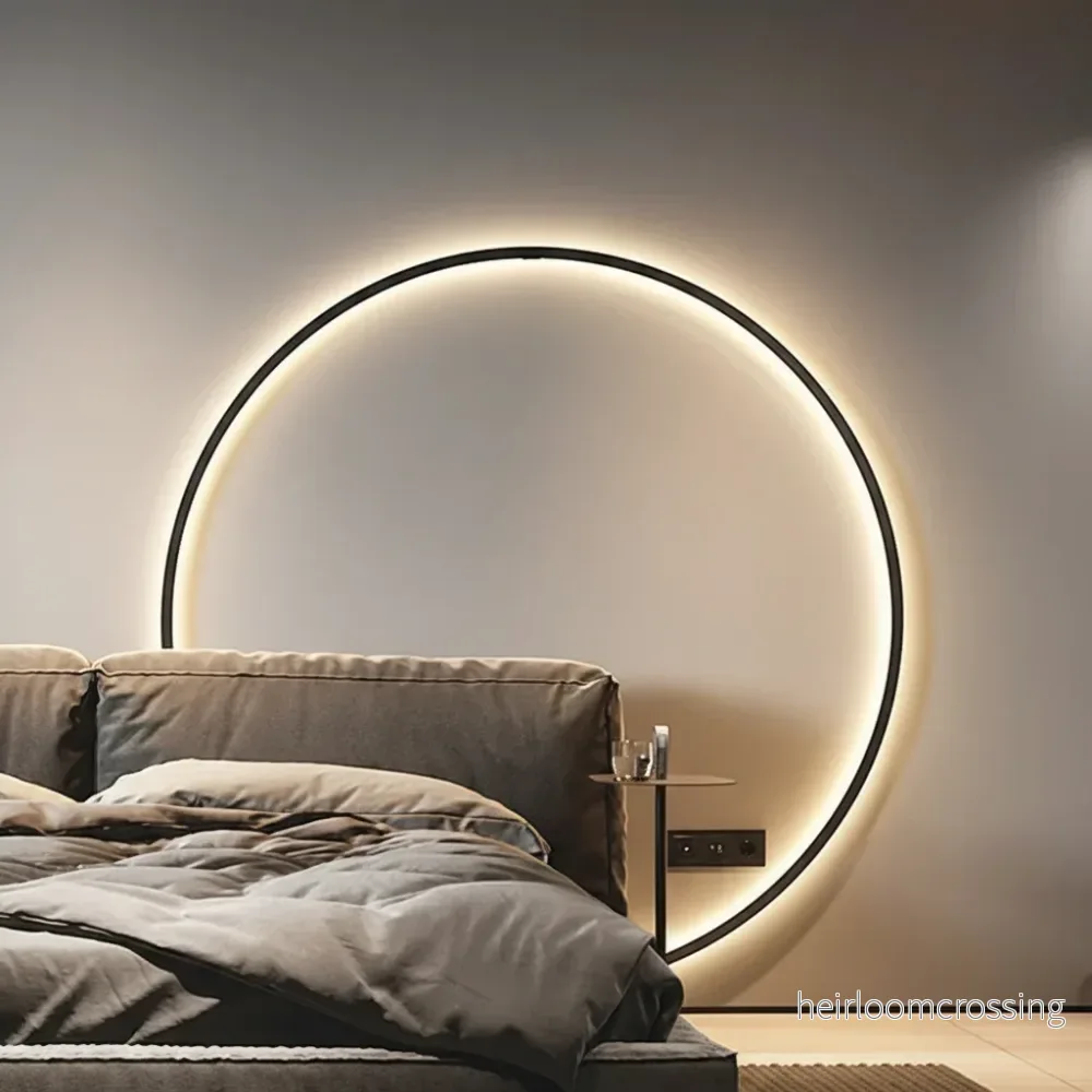 Minimalistisk rund vägglampa - Glowring