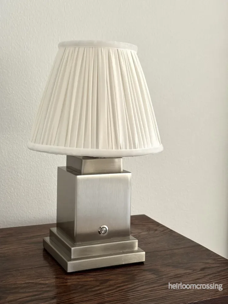 Athena Silver Rechargeable Table Lamp (White Mayfair) Athena Silver Rechargeable Table Lamp (White Mayfair)