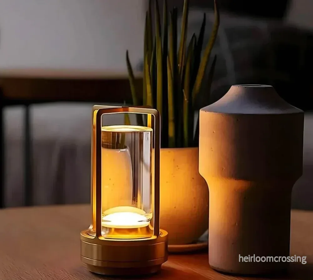 Vattentät och bärbar kristallbordslampa - AuroraGlow