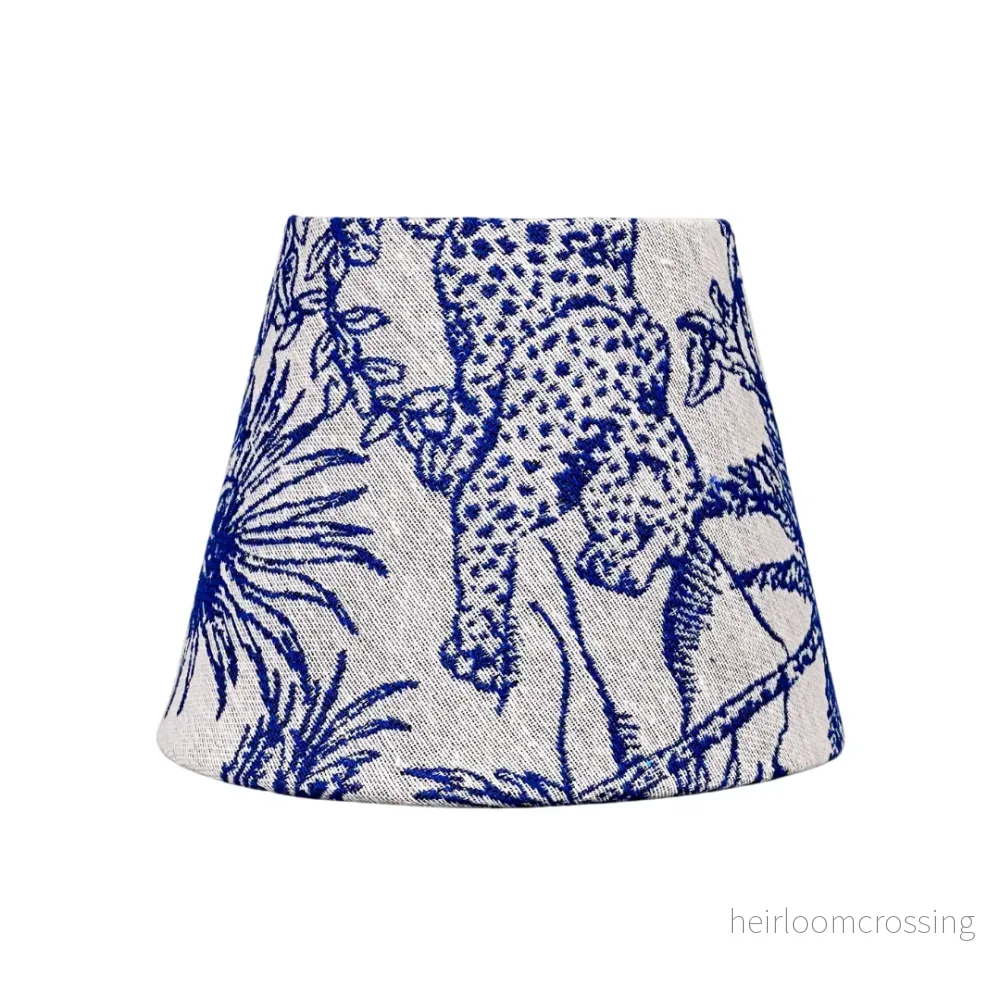 Lampshade Blue Leopard Medium