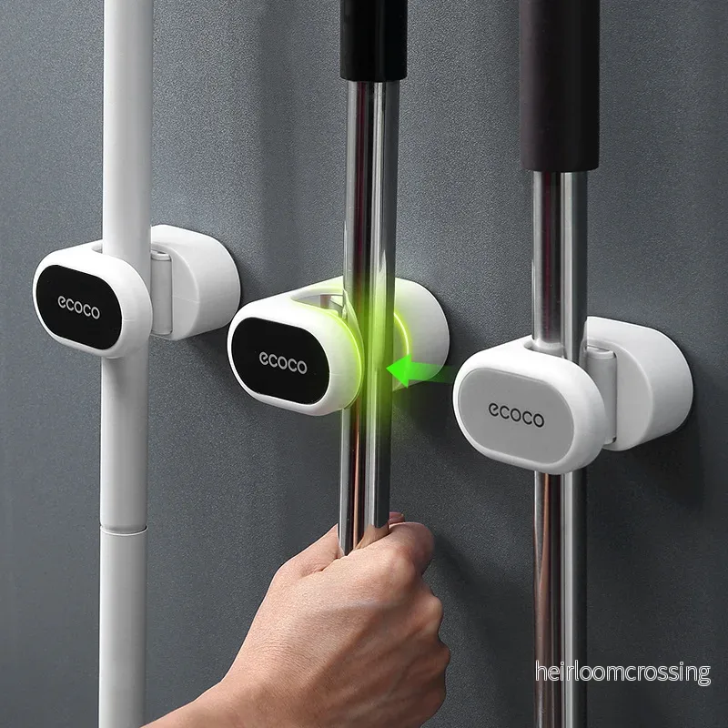 Wall-Mounted Mop & Broom Holder-Homynord Wall-Mounted Mop & Broom Holder-Homynord