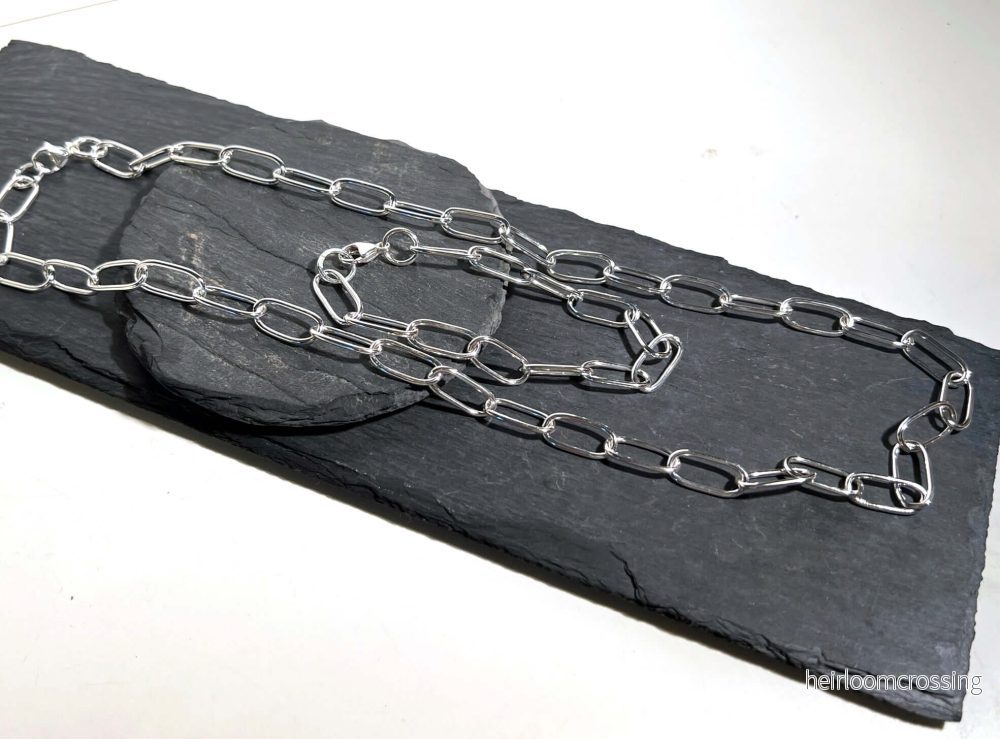 Silverarmband kedja Paperclip - Bild 3