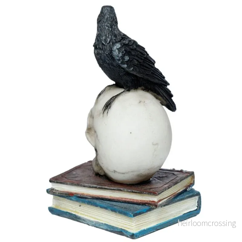 Crow On A Skull And Books - Bild 2