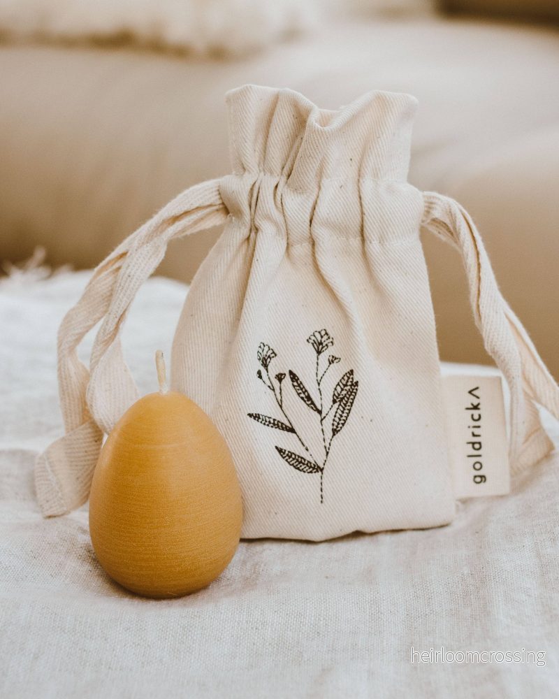 Beeswax Egg Candle