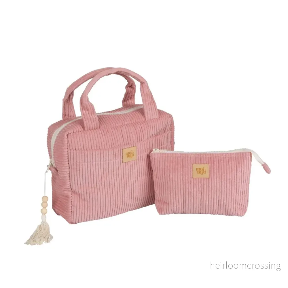Handgjord Sminkväska – Set 2 Storlekar – Rosa Handgjord Sminkväska – Set 2 Storlekar – Rosa