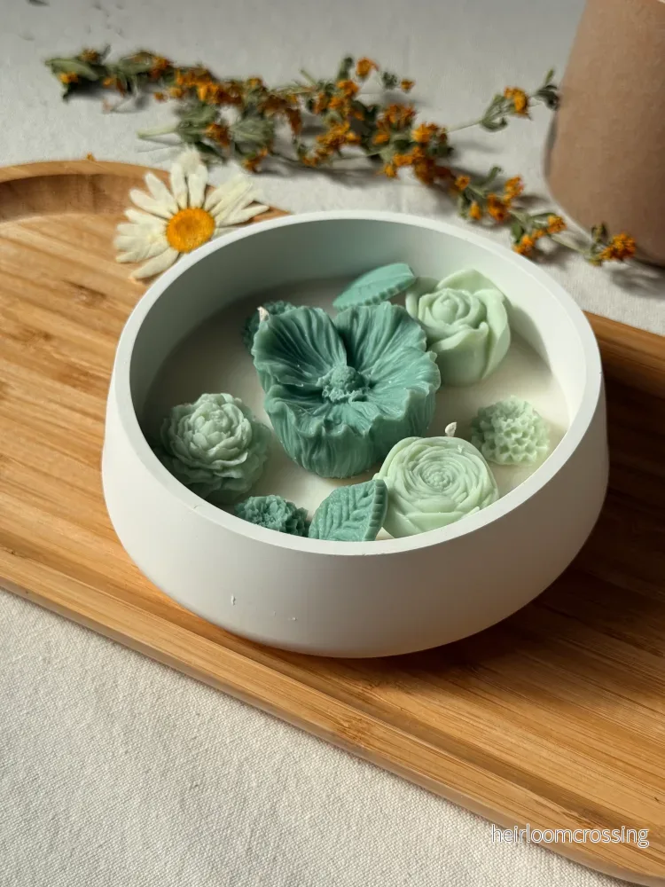 Handmade Botanical Garden Soy Candle | Succulent Floral Home Decor - Bild 3
