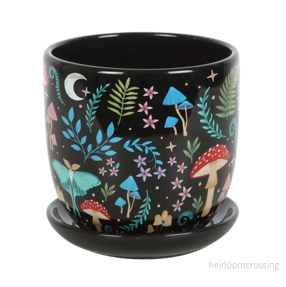 Dark Forest Plant Pot with Saucer - Bild 3