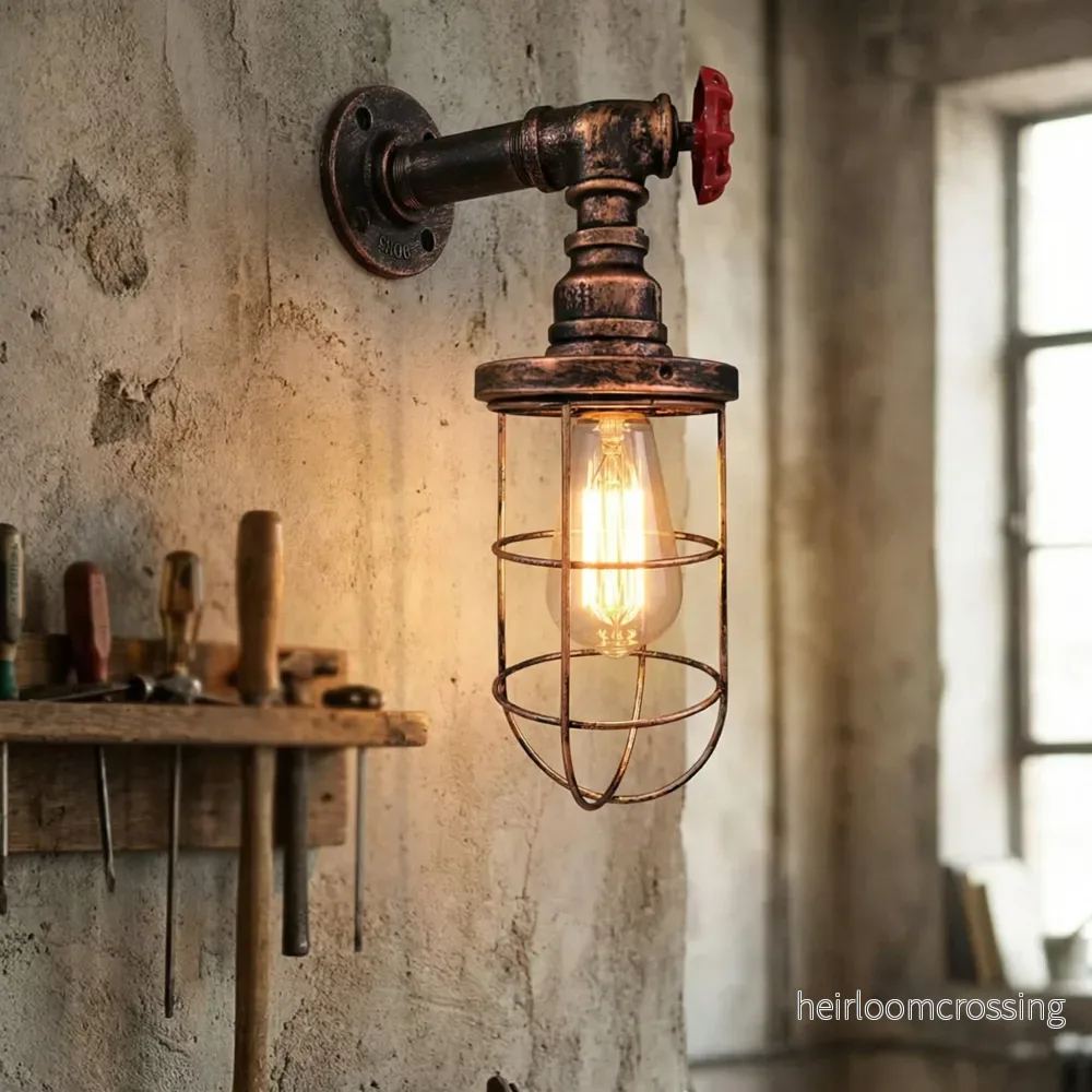 Vägglampa i industristil - Aurelume