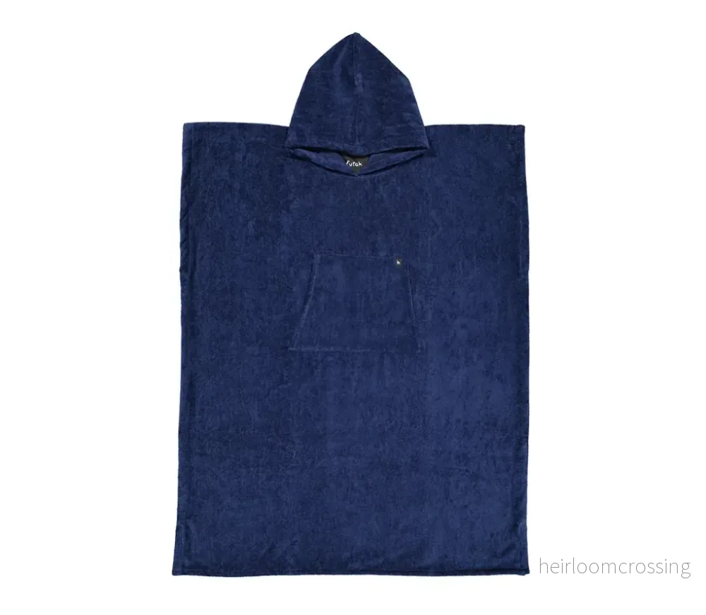 Badponcho Terry Blå Badponcho Terry Blå