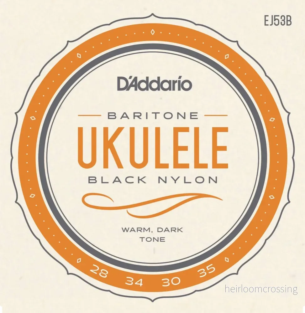 Svart nylon – Strängar till barytonukulele