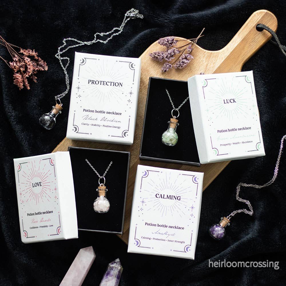 Crystal Witch Miniatyr Trollflaska Halsband – Kristallmagi (3 varianter)