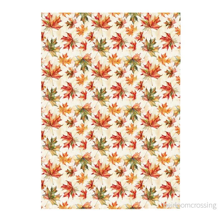 Scrapbookingpapper A4, 5 ark: lönnblad