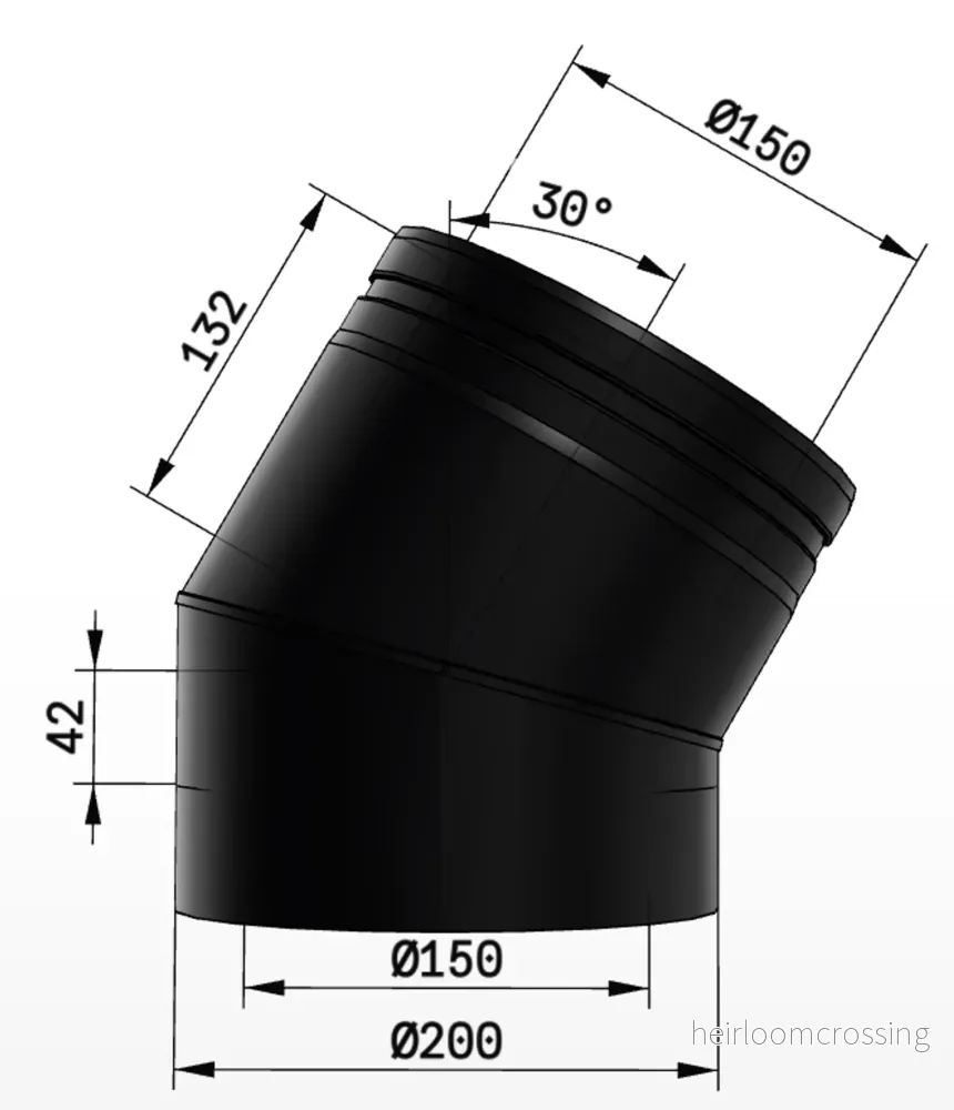 Skorsten Schiedel Rörböj PMS25/150 Skorsten Schiedel Rörböj PMS25/150