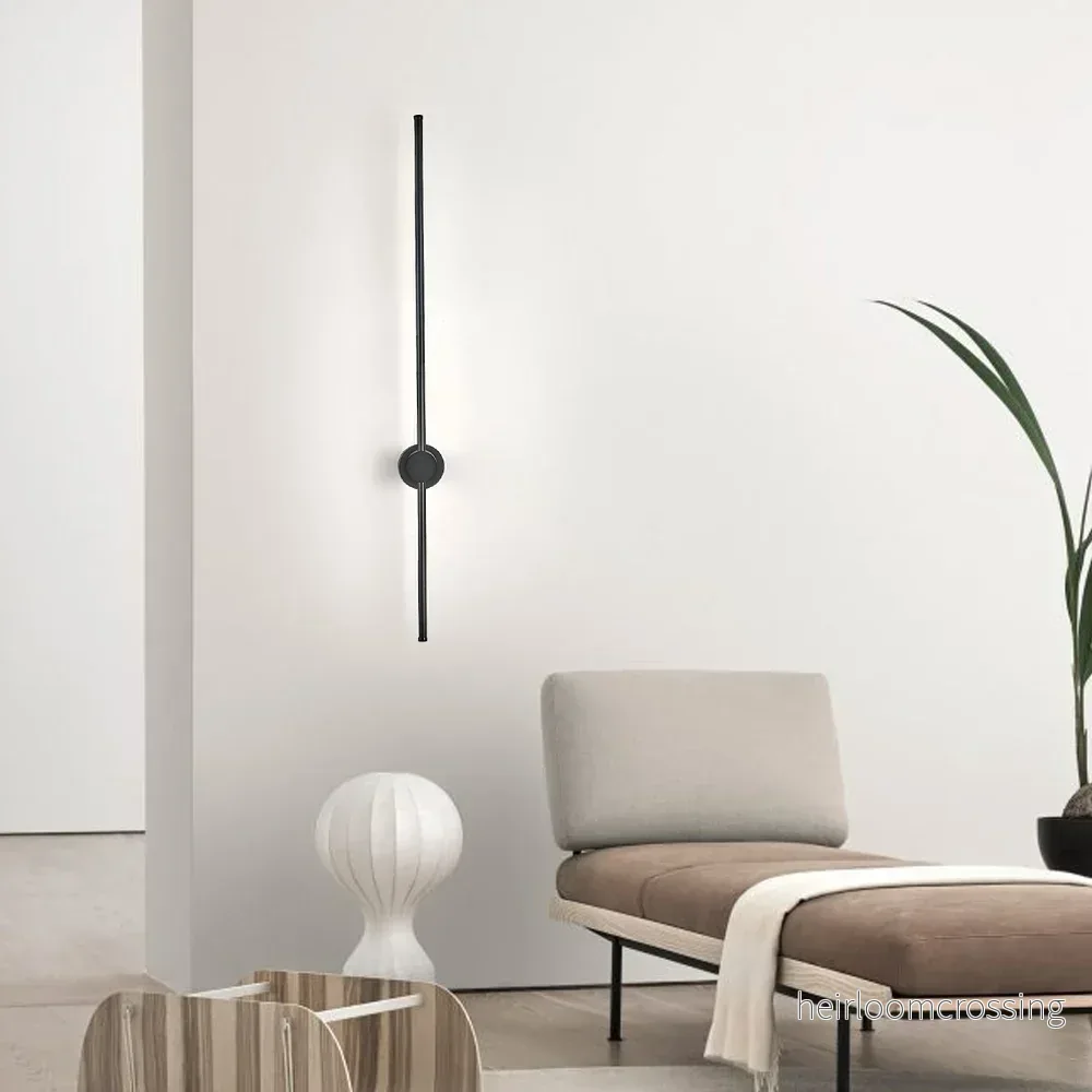 Vägglampa LED linjär – modern minimalistisk list i svart - Bild 2