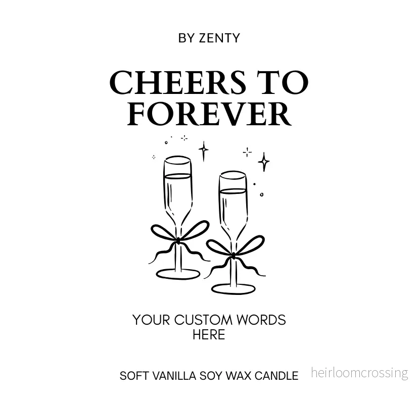 Personalised Cheers to Forever Scented Candle Personalised Cheers to Forever Scented Candle