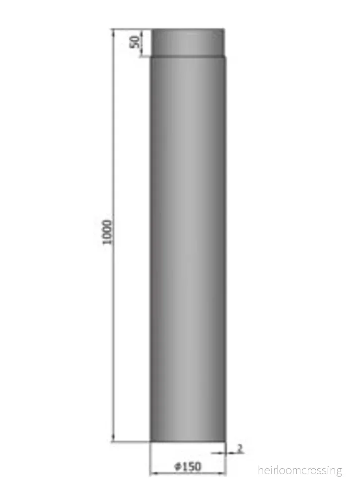 Rökrör Kaminex Rak längd