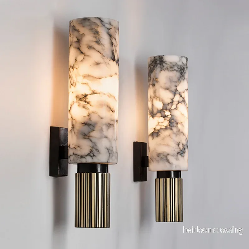 Vägglampa i marmor – slimmad LED-design